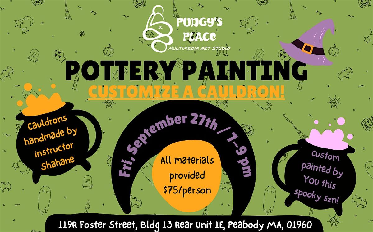 Painting Pottery Workshop - Customize a Cauldron Mug! (9\/27 ; 7-9pm)