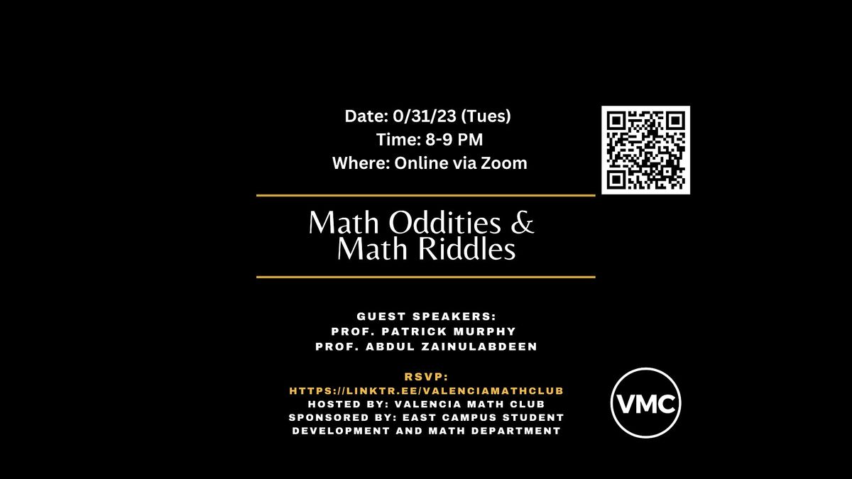 Math Oddities & Math Riddles  -Spring 2023