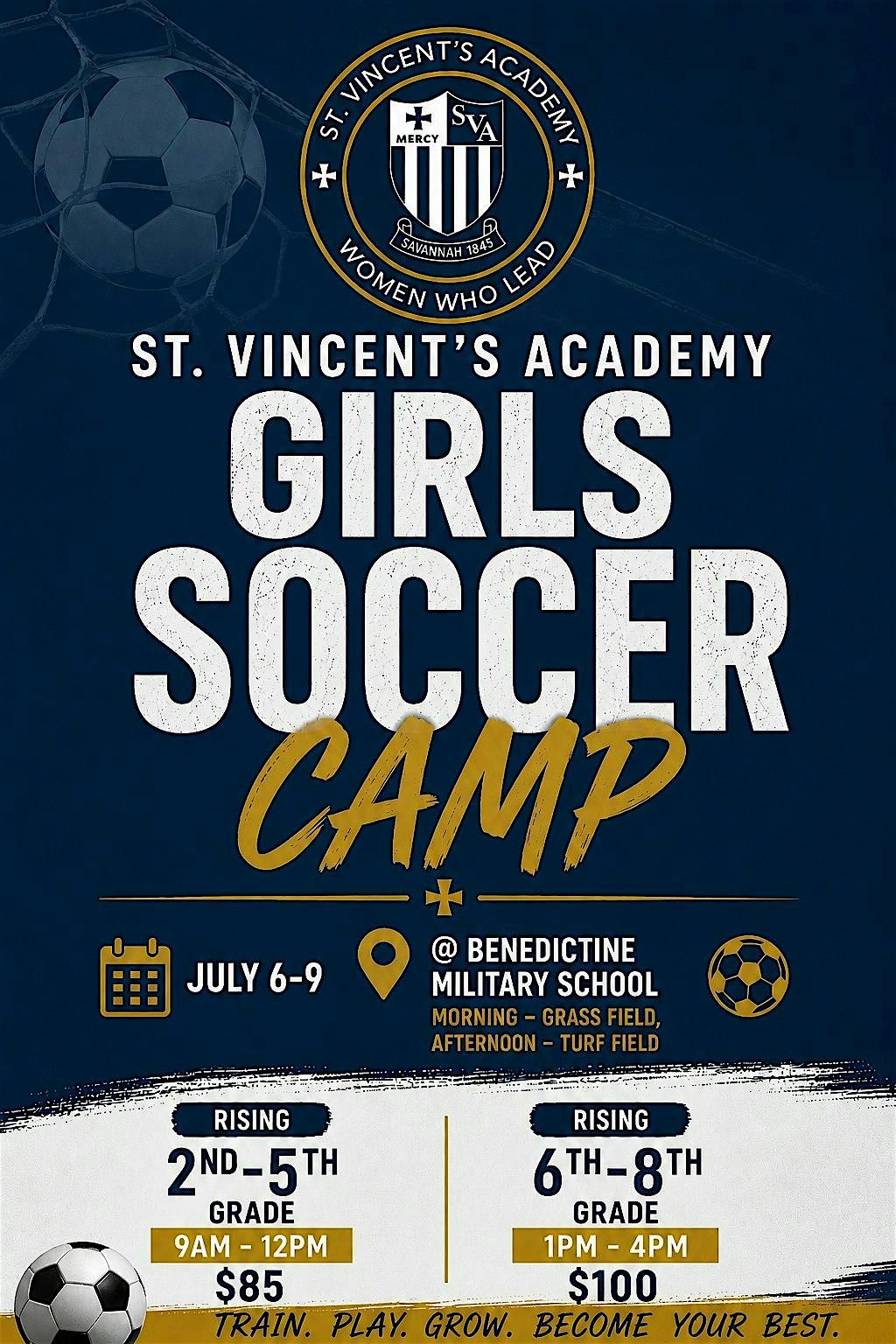 2026 St. Vincent\u2019s Girls Soccer Camp (Morning - Rising 2nd - 5th Grade)