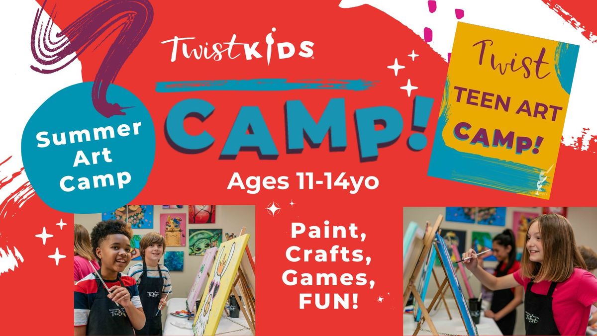 Twist Teen Art Camp, Full-Week, Single-Day, Ages 11-14