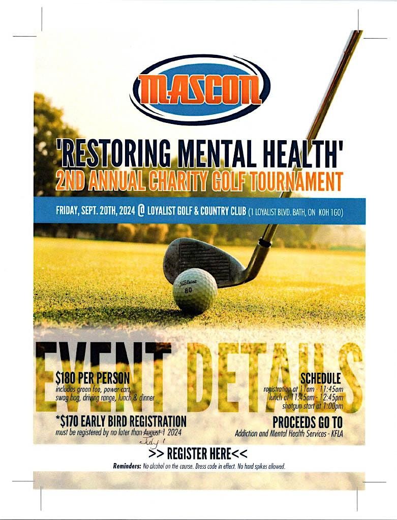 Mascon "Restoring Mental Health" 2nd Annual Golf Tournament