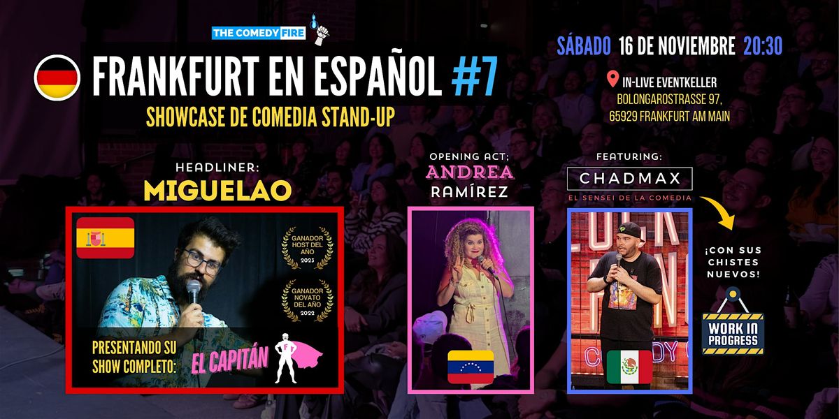 Frankfurt en espa\u00f1ol #7 - Comedia stand-up | De Espa\u00f1a, Venezuela y M\u00e9xico!