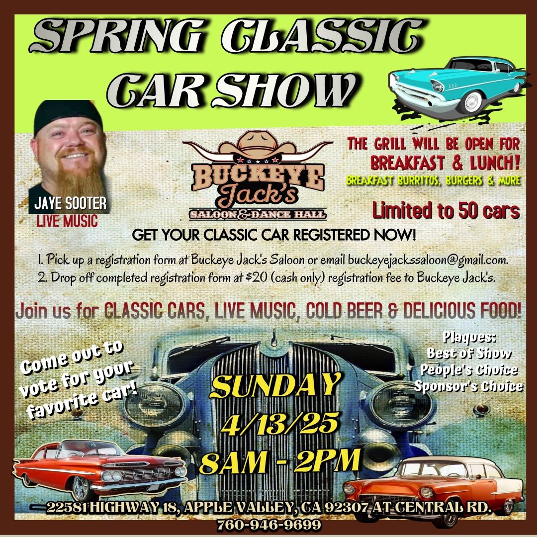 Spring Classic Car Show at Buckeye Jack\u2019s Saloon! 