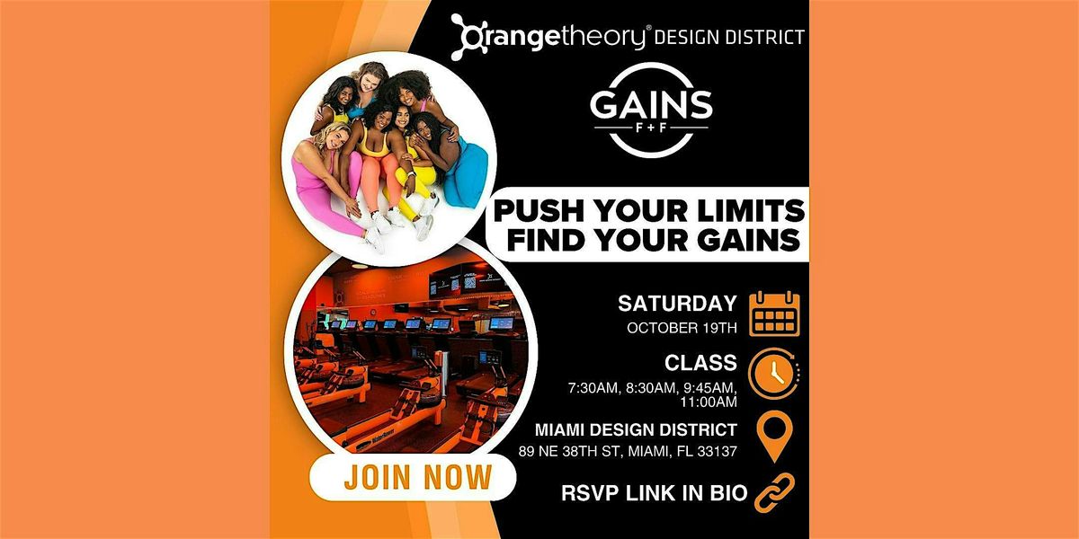 FFGAINS x Orange Theory Fitness Miami Design District Workout Experience