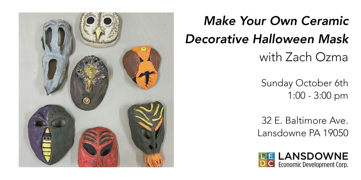 Make Your Own Ceramic Decorative Halloween Mask