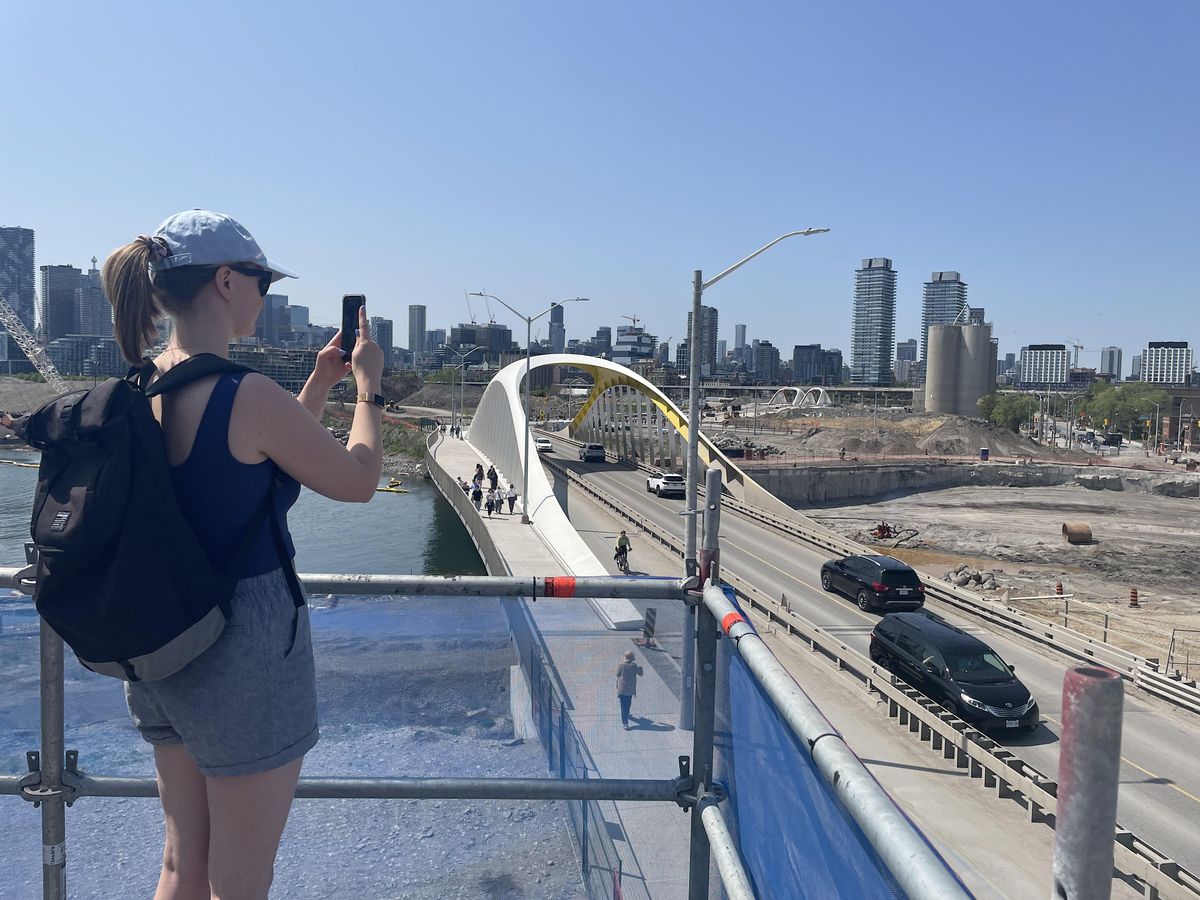 Views of the Port Lands: through a camera and from an observation tower