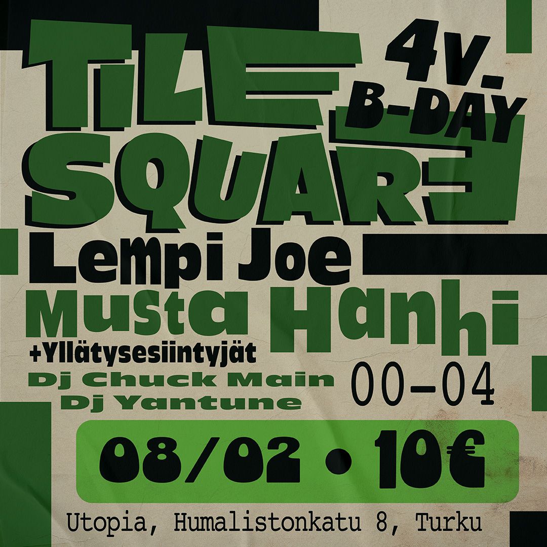 TILE SQUARE 4v B-DAY