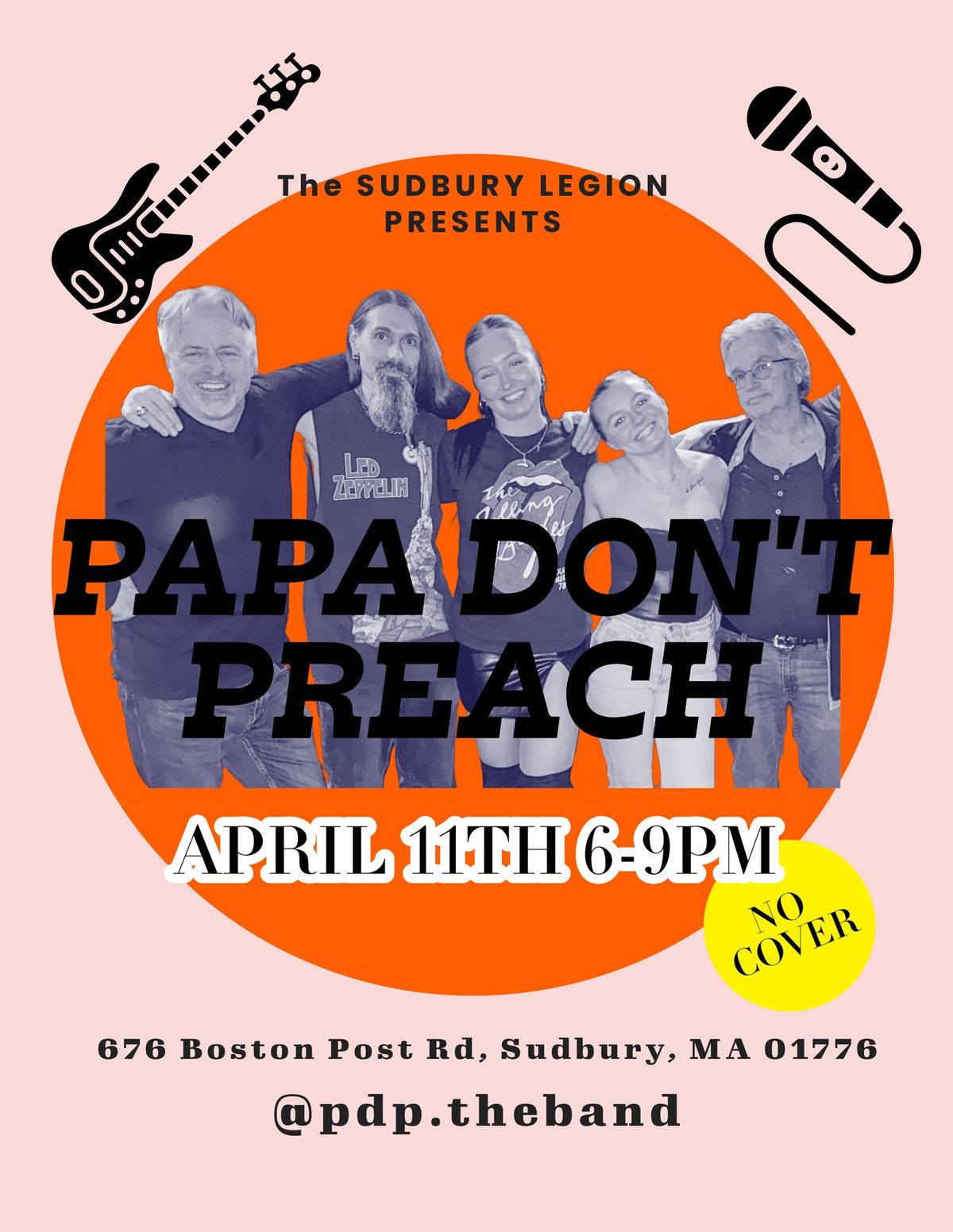 Papa Dont Preach heads to the Sudbury Legion