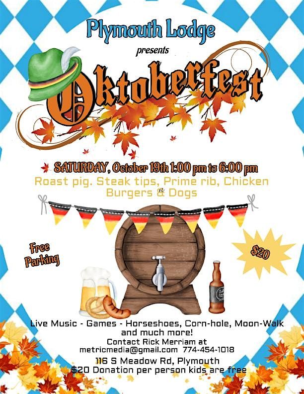 Plymouth Masonic Lodge Oktoberfest 2024