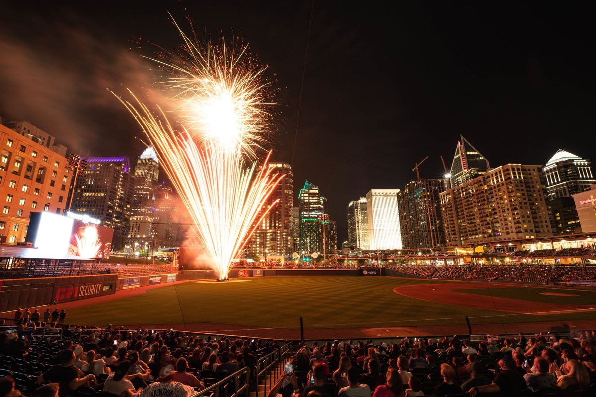 Baseball Night In Charlotte + Fireworks