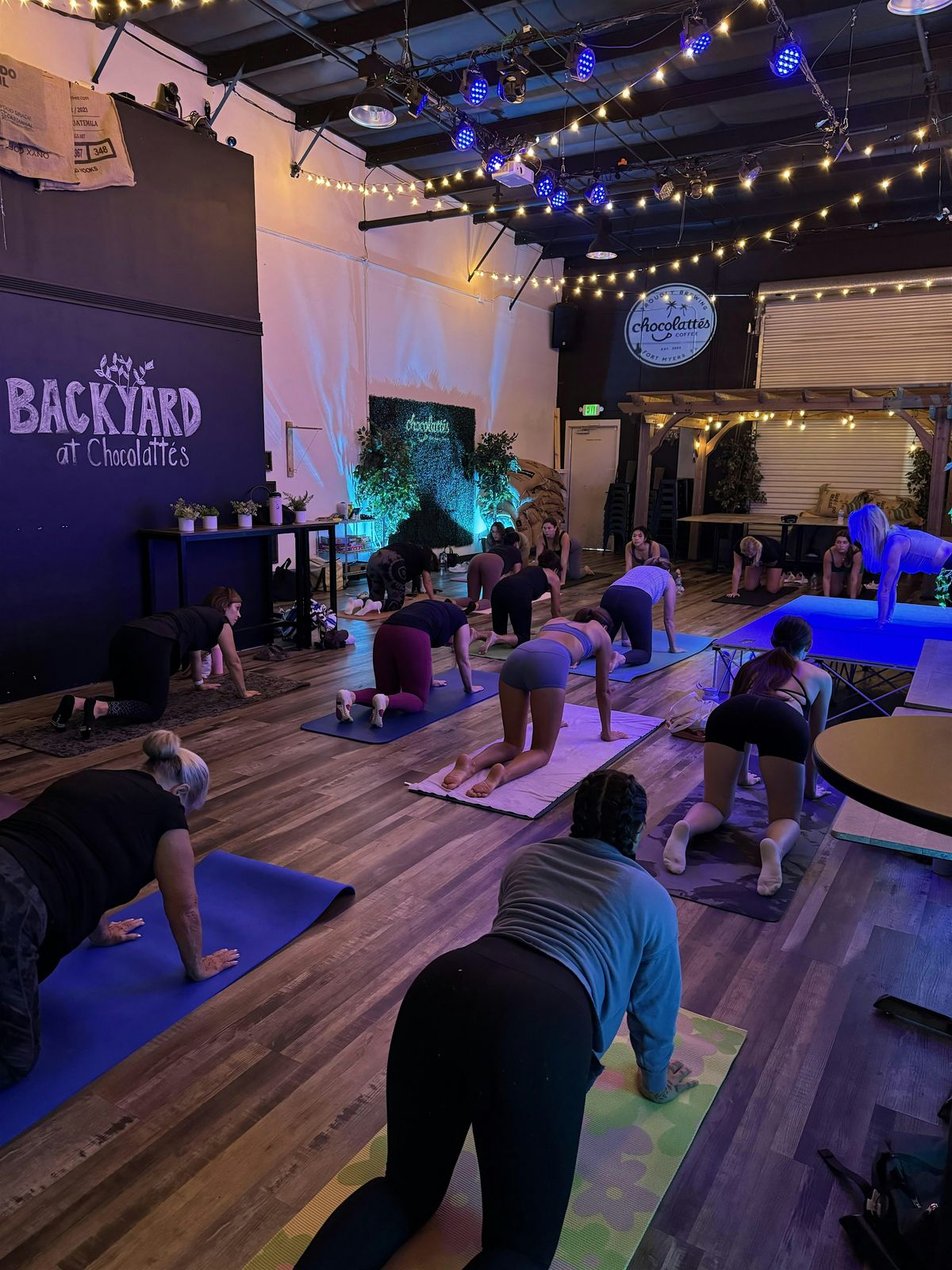 Backyard Pilates at Chocolattes