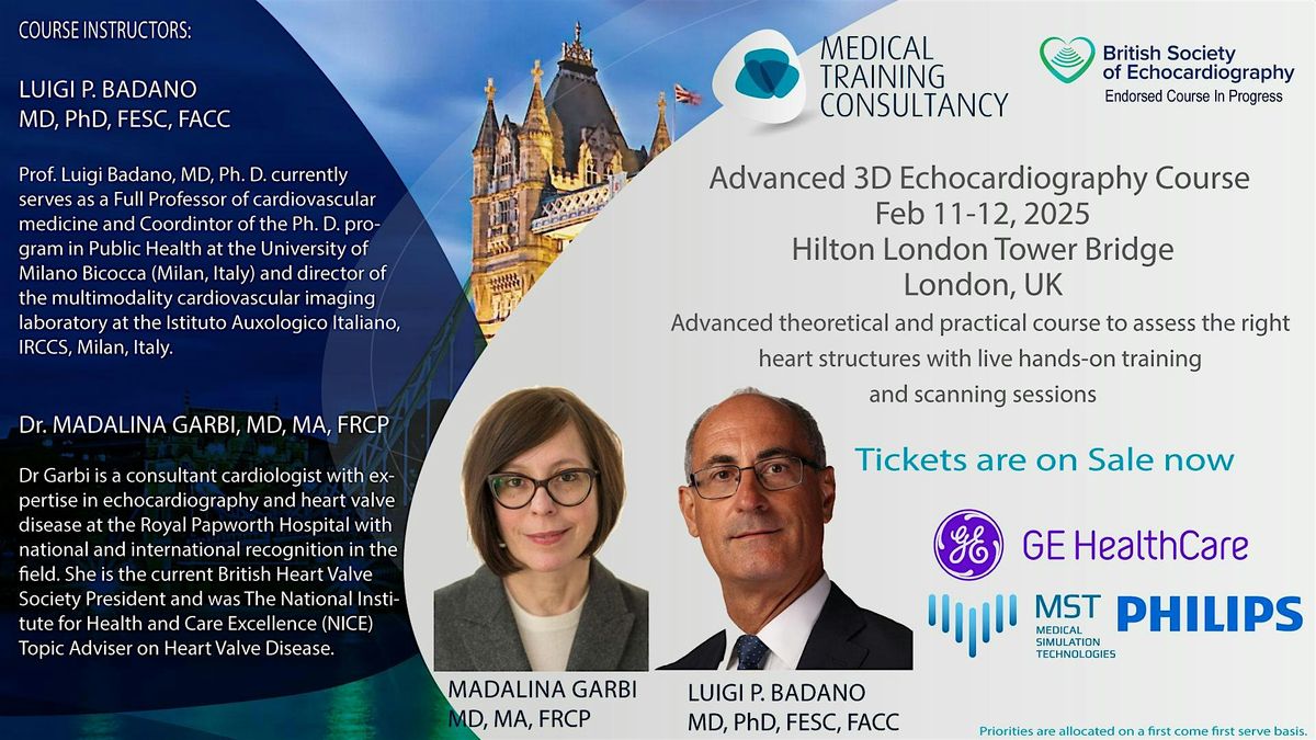 Advanced 3D Echocardiography Course  Feb 11-12, 2025- London, UK