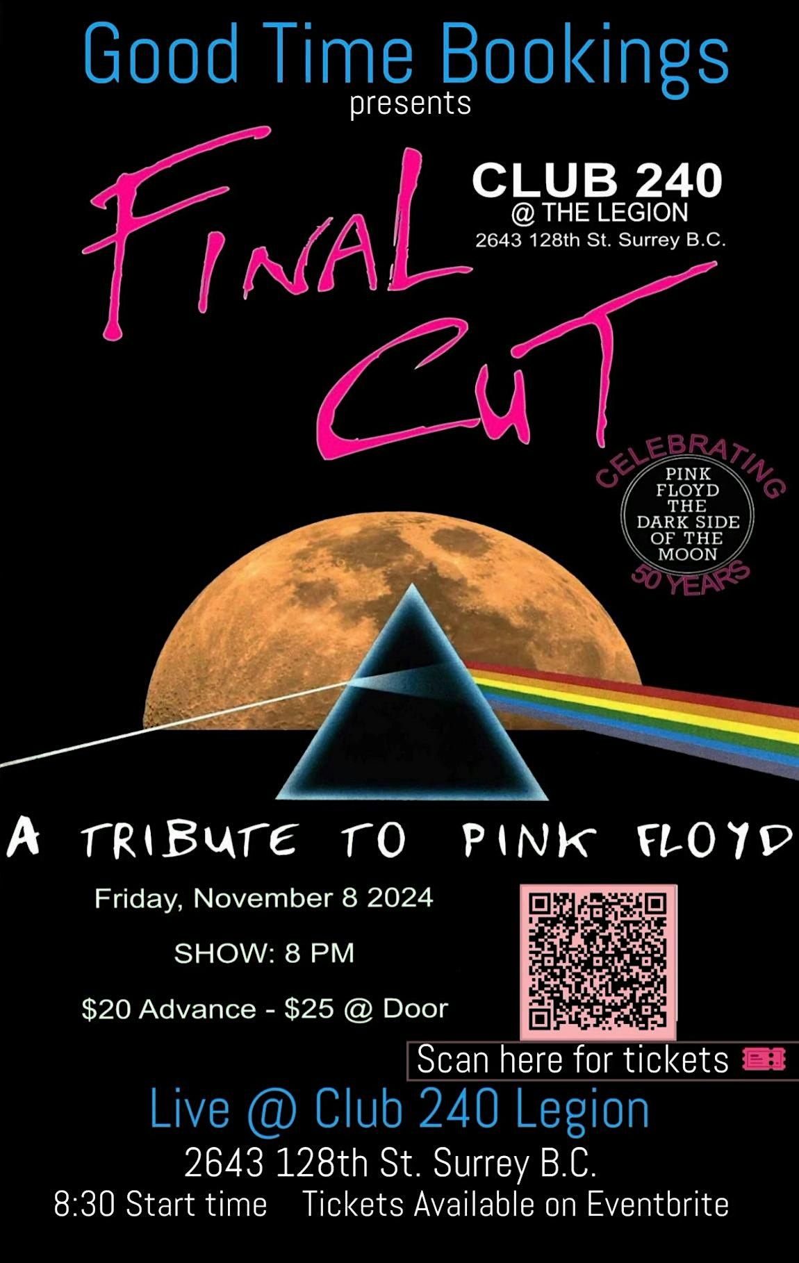 PINK FLOYD TRIBUTE LIVE! @ CLUB 240 LEGION CRESCENT BEACH WHITE ROCK!