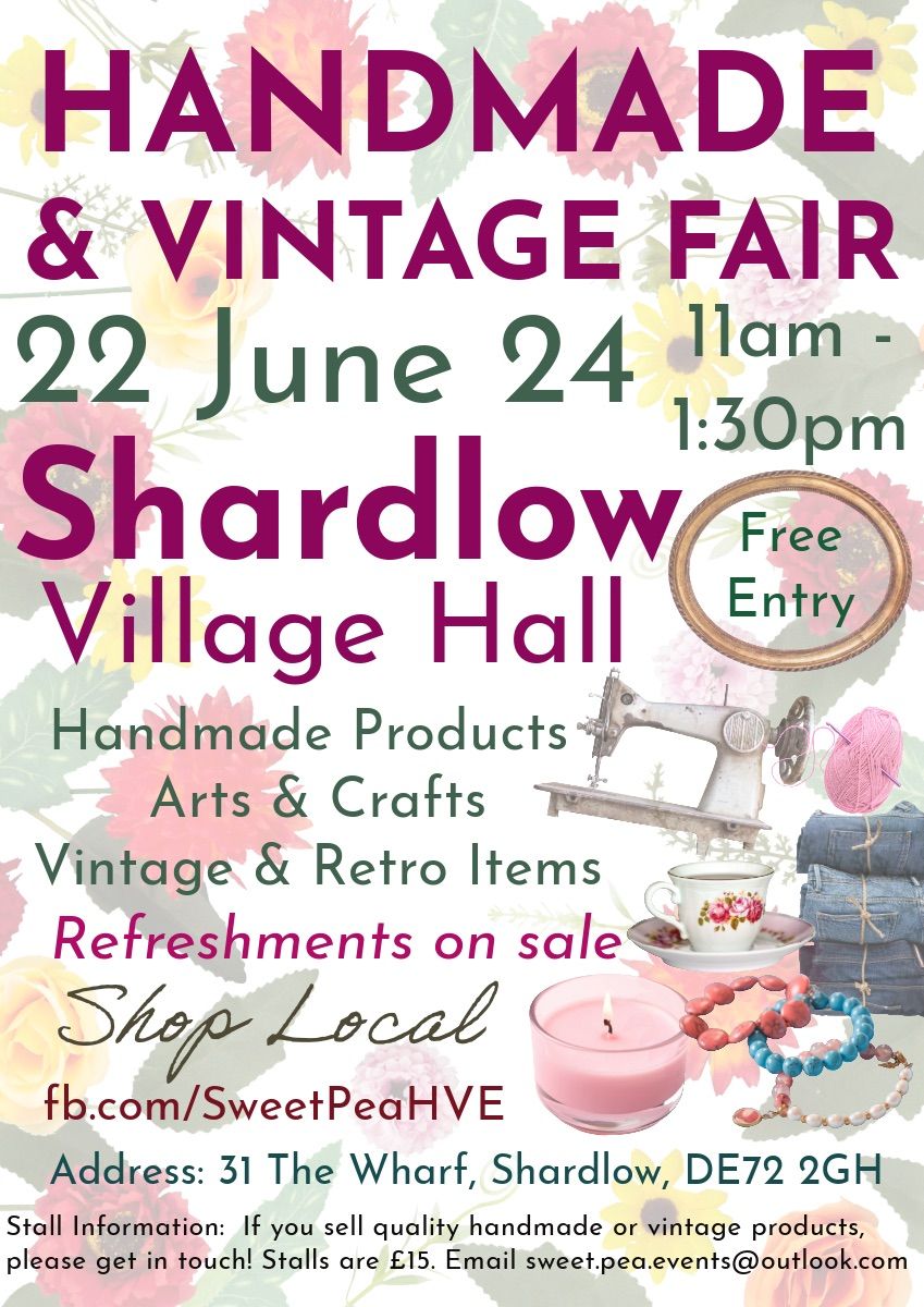 Handmade & Vintage Fair - Shardlow Village Hall