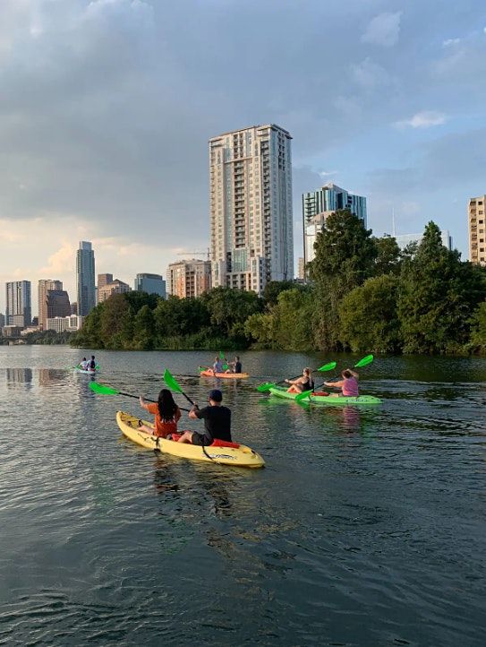 Urban sunset kayak experience