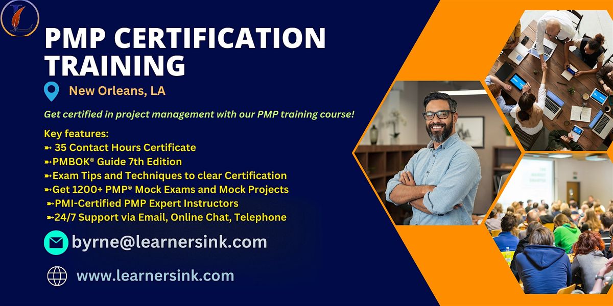 Confirmed 4 Day PMP exam prep workshop in New Orleans, LA