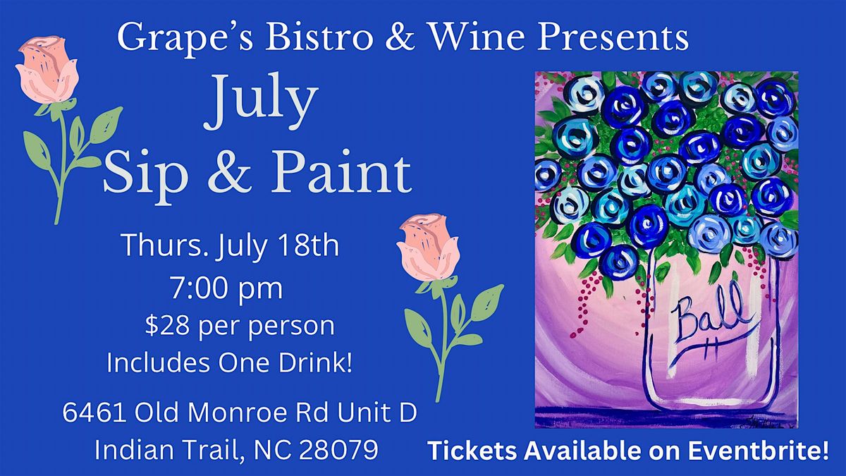 July Sip & Paint at Grape's Bistro