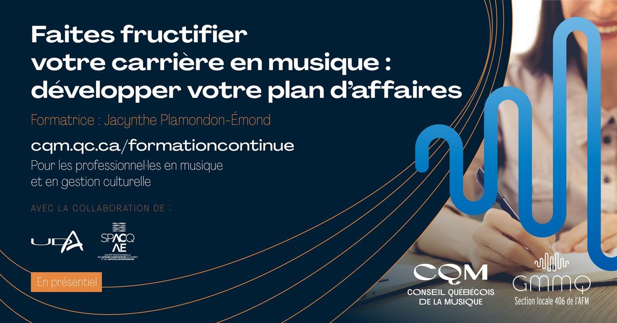 Faites fructifier votre carri\u00e8re en musique : d\u00e9velopper votre plan d'affaires