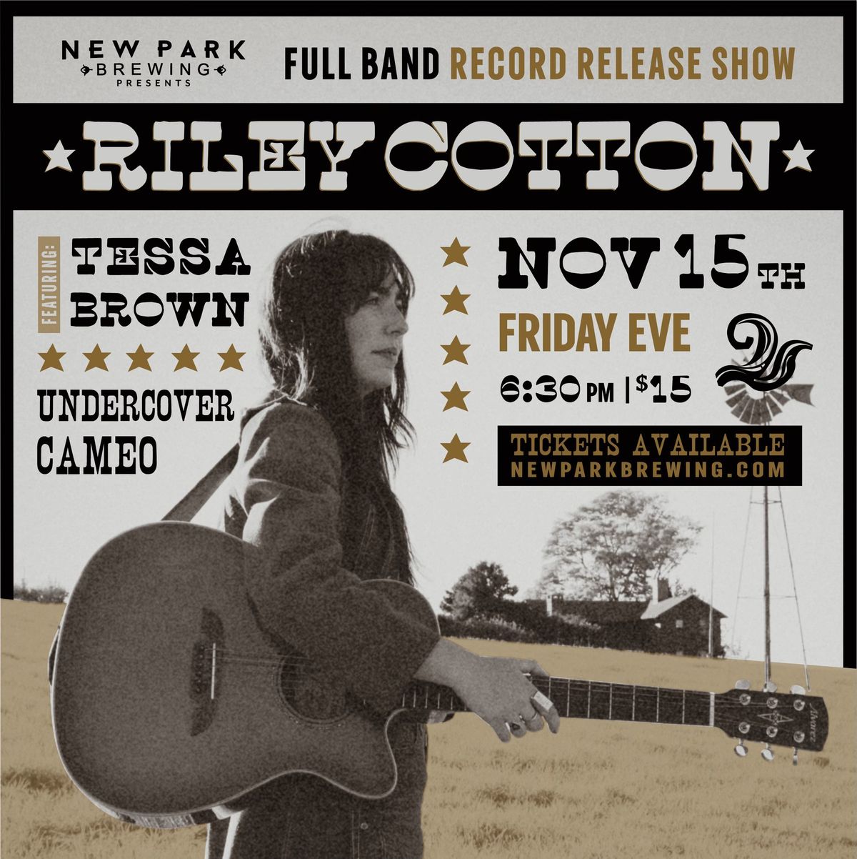 Riley Cotton Record Release Show @ New Park Brewing's The Barrel Room