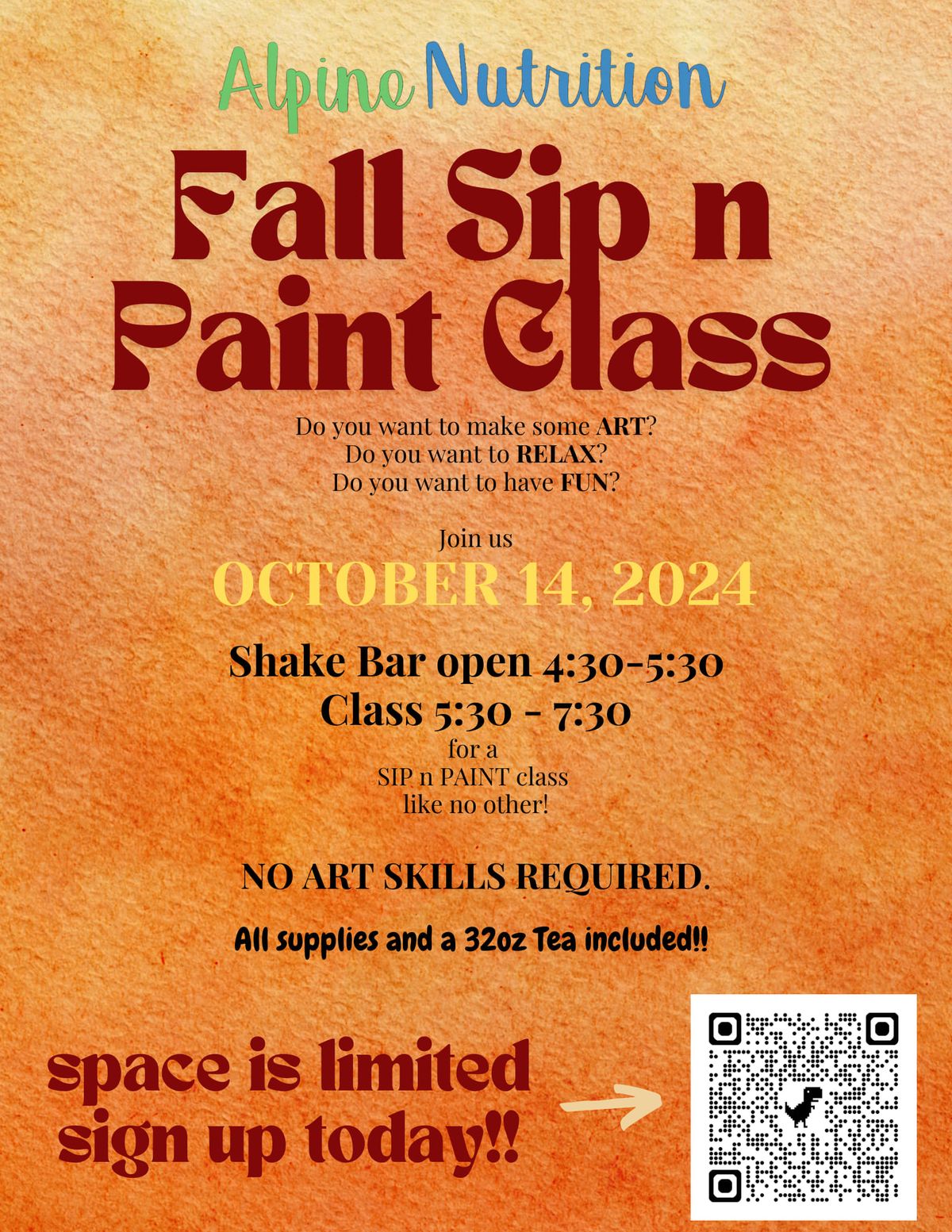 Fall Sip n Paint