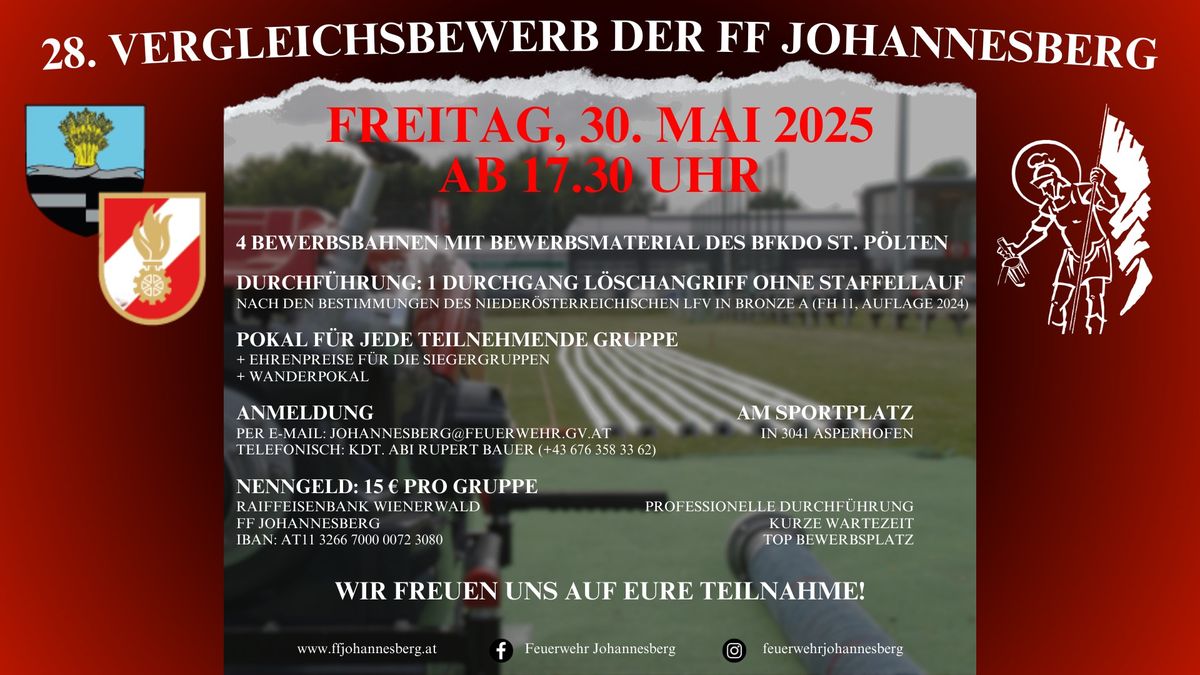 28. Vergleichsbewerb der FF Johannesberg am 30. Mai 2025