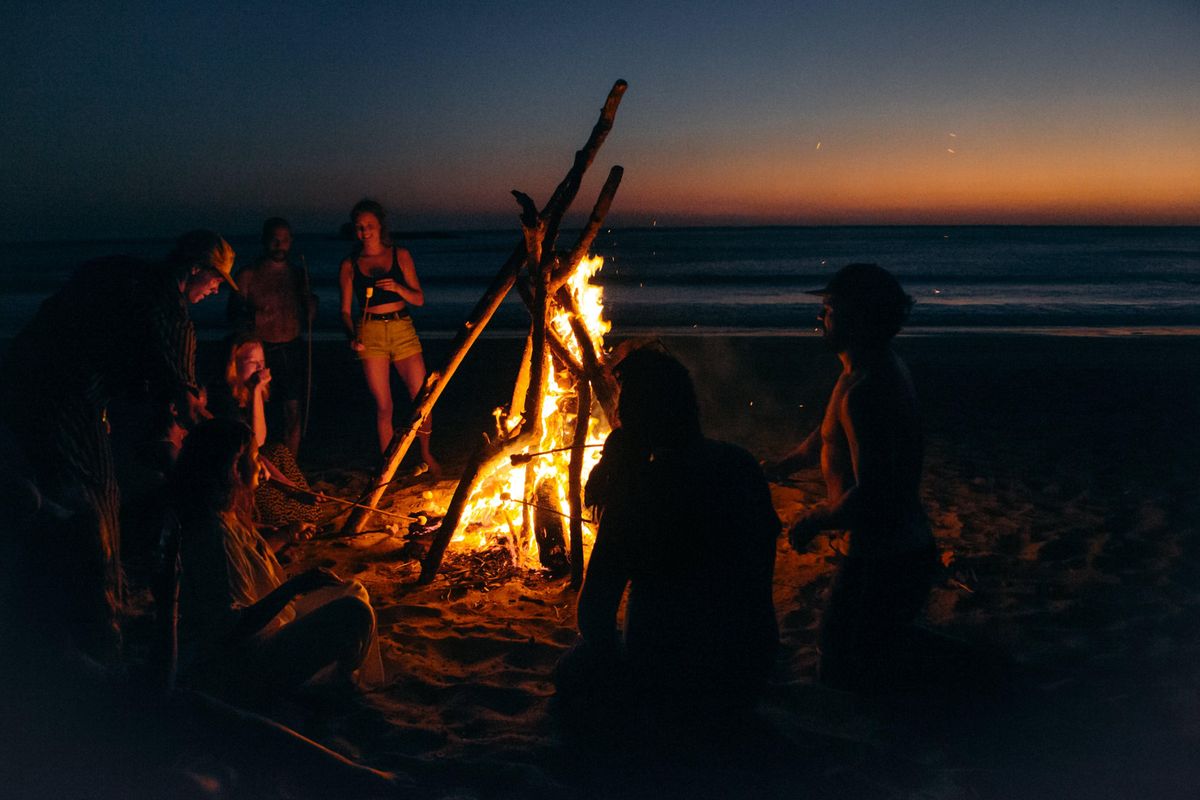 Bonfire at Ocean Beach | Your Friends Are Boring 