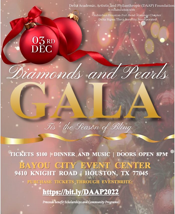 Diamonds and Pearls Gala 2022 - Tis the Season of Bling, Bayou City ...