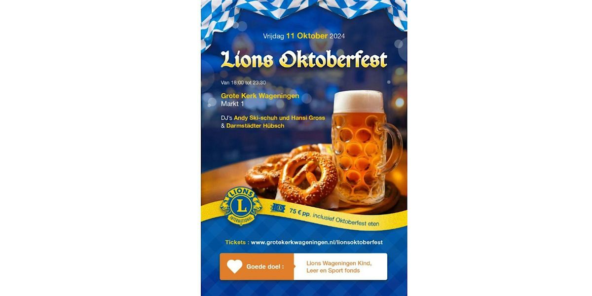 Lions OktoberFest  - 11 Oktober -