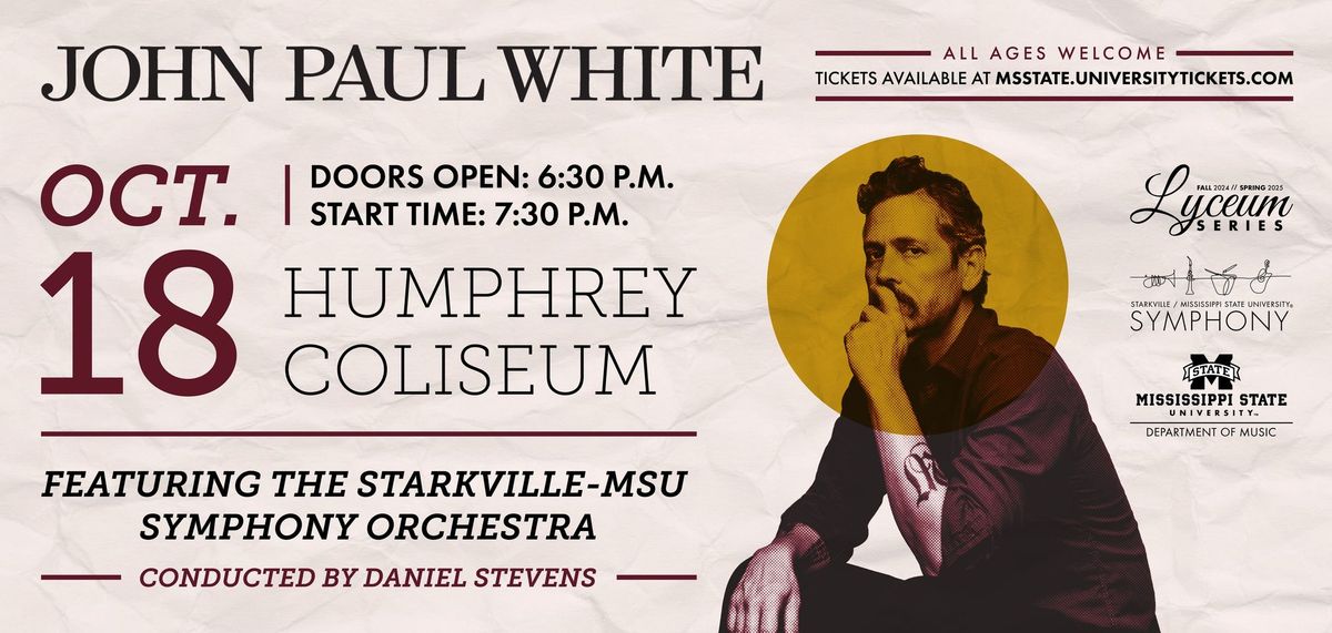 John Paul White and the Starkville-MSU Symphony Orchestra