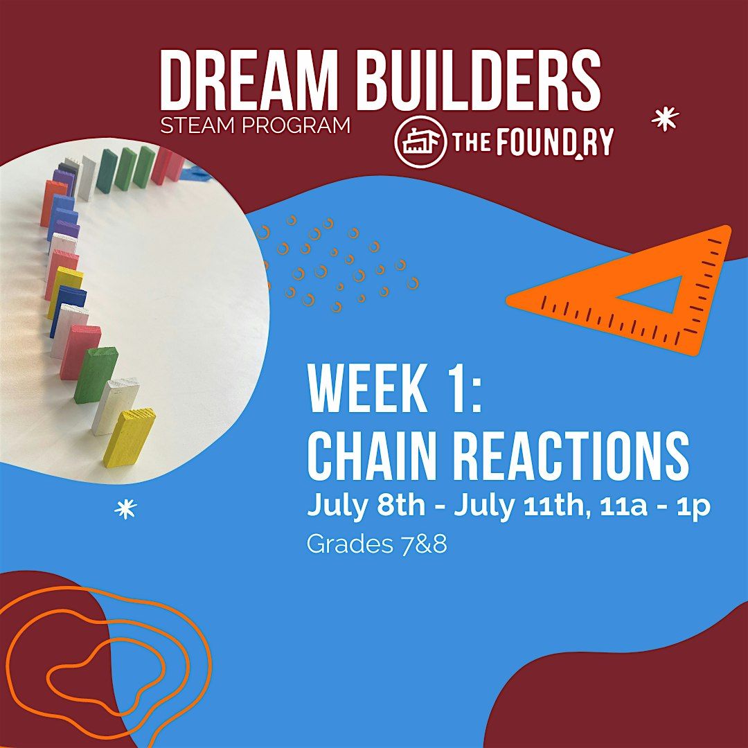 Dream Builders STEAM Program (Grades 7&8: July 8th - July 11th, 11a - 1p)