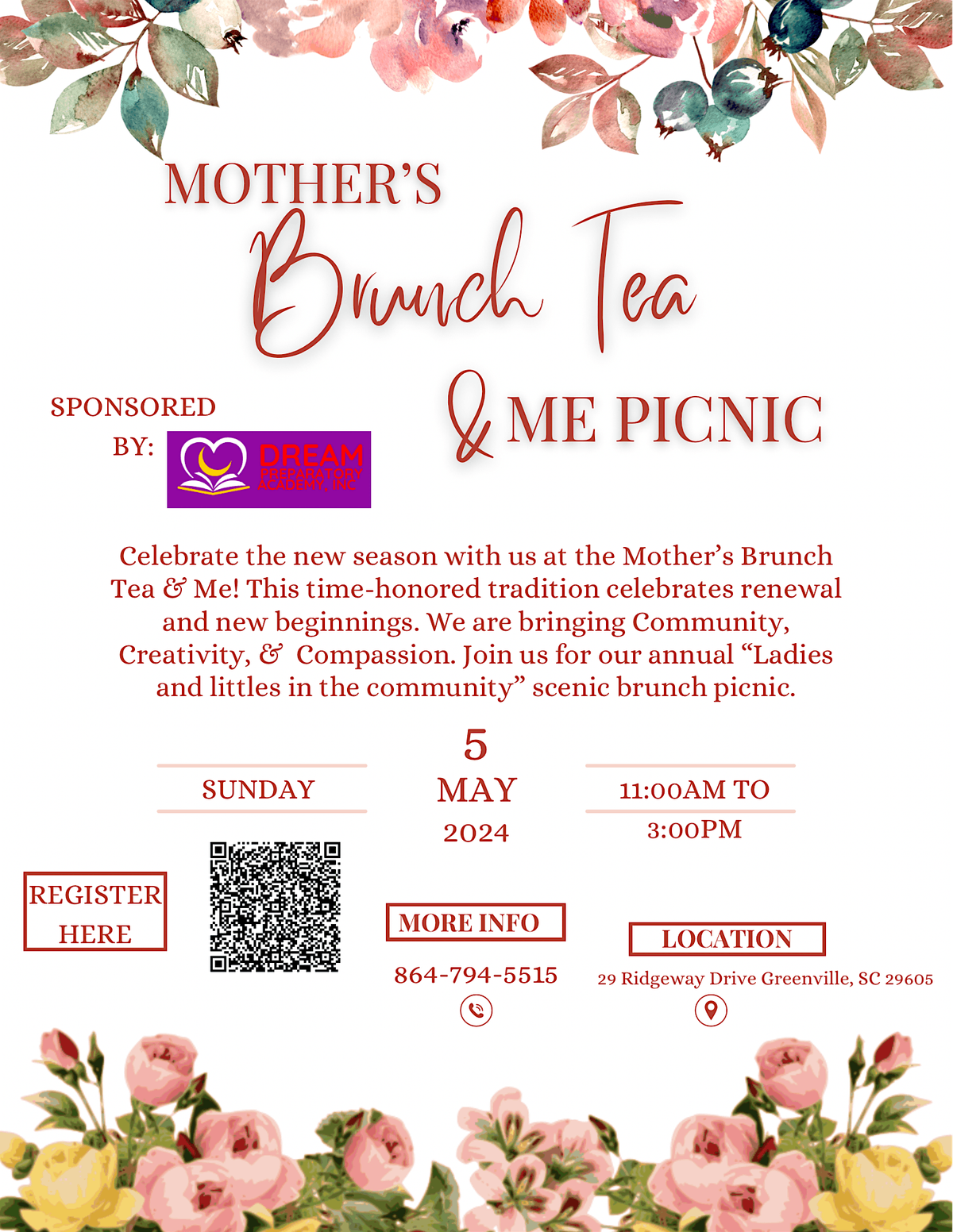 Mother\u2019s Brunch Tea & Me Picnic