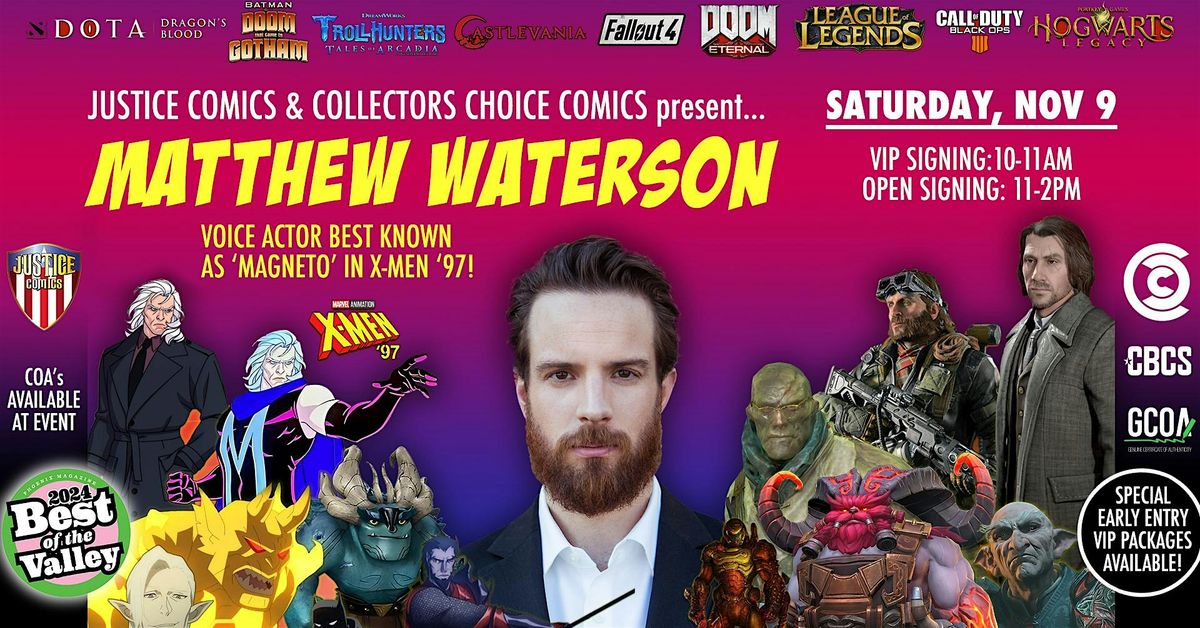 Matthew Watterson In-Store Signing (VIP\/Early Entry Options)