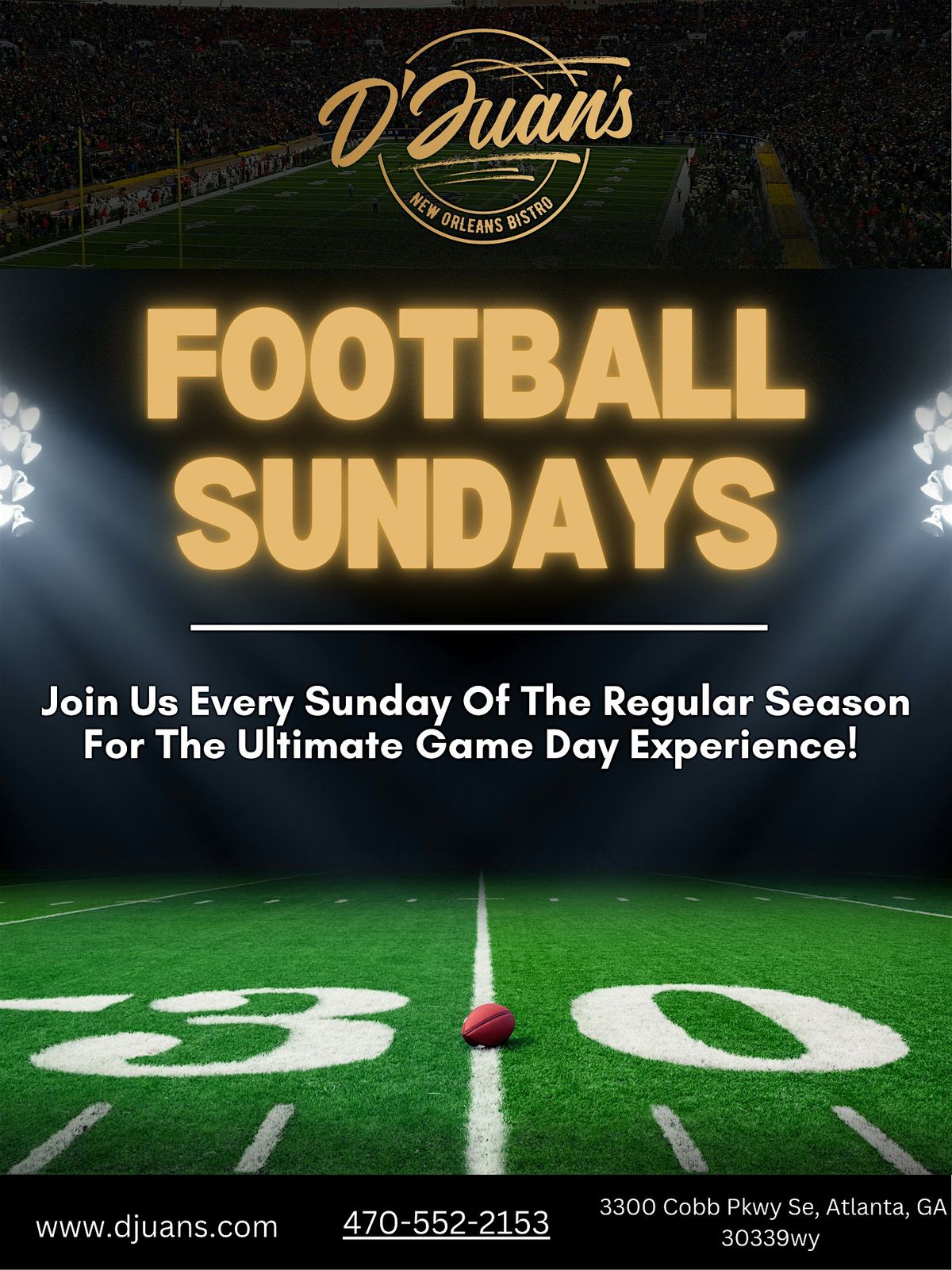 Football Sunday at Djuan's New Orleans Bistro