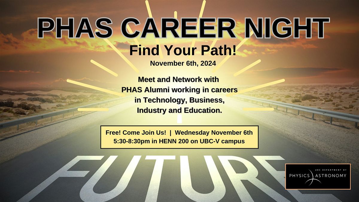 UBC Department of Physics & Astronomy Career Night