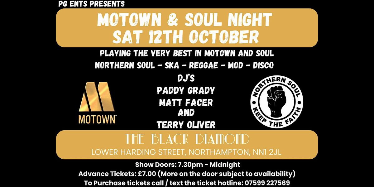 Soul & Motown Night at The Black Diamond