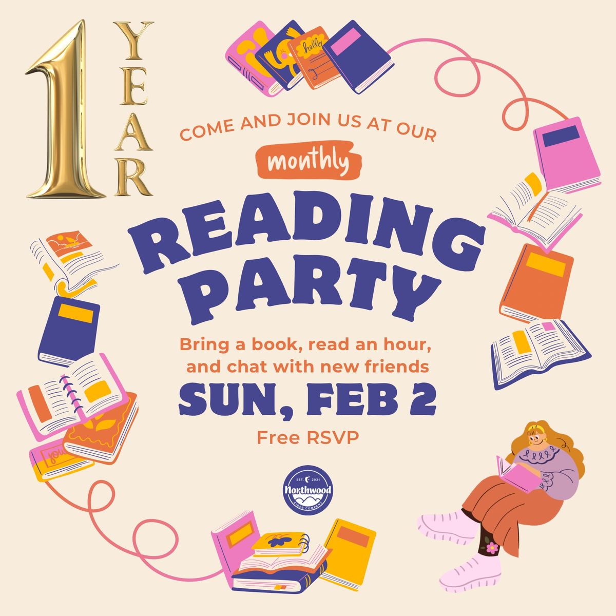 February Reading Party - 1 Year Anniversary