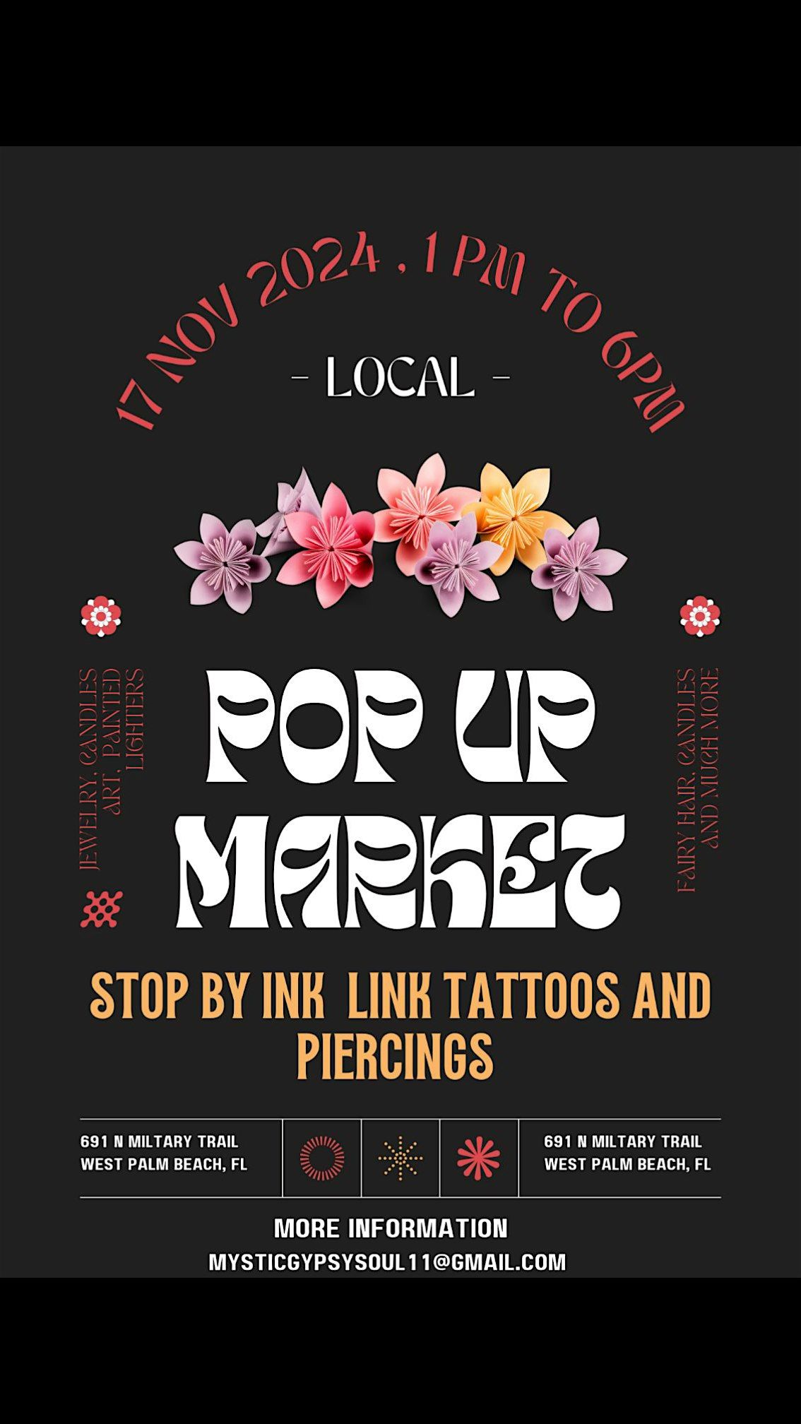 Mystic Markets Pop Up at Ink Link Tattoos and Piercings