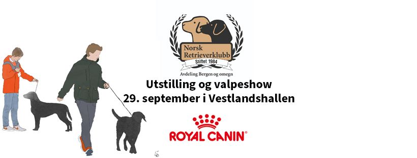 Utstilling og valpeshow 29. september i Vestlandshallen