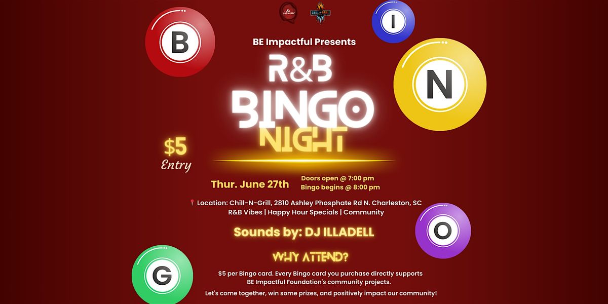 BE Impactful Presents: R&B Bingo