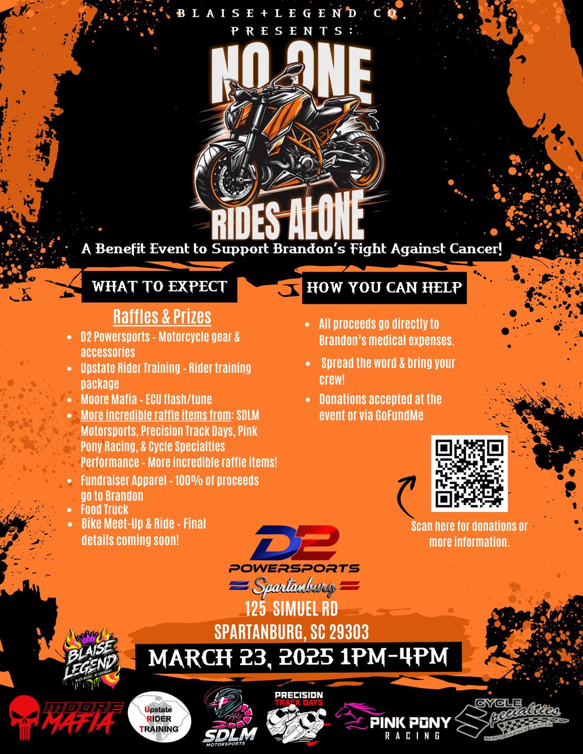 No One Rides Alone: Benefit Event for Brandon Killough\u2019s Fight Against Cancer