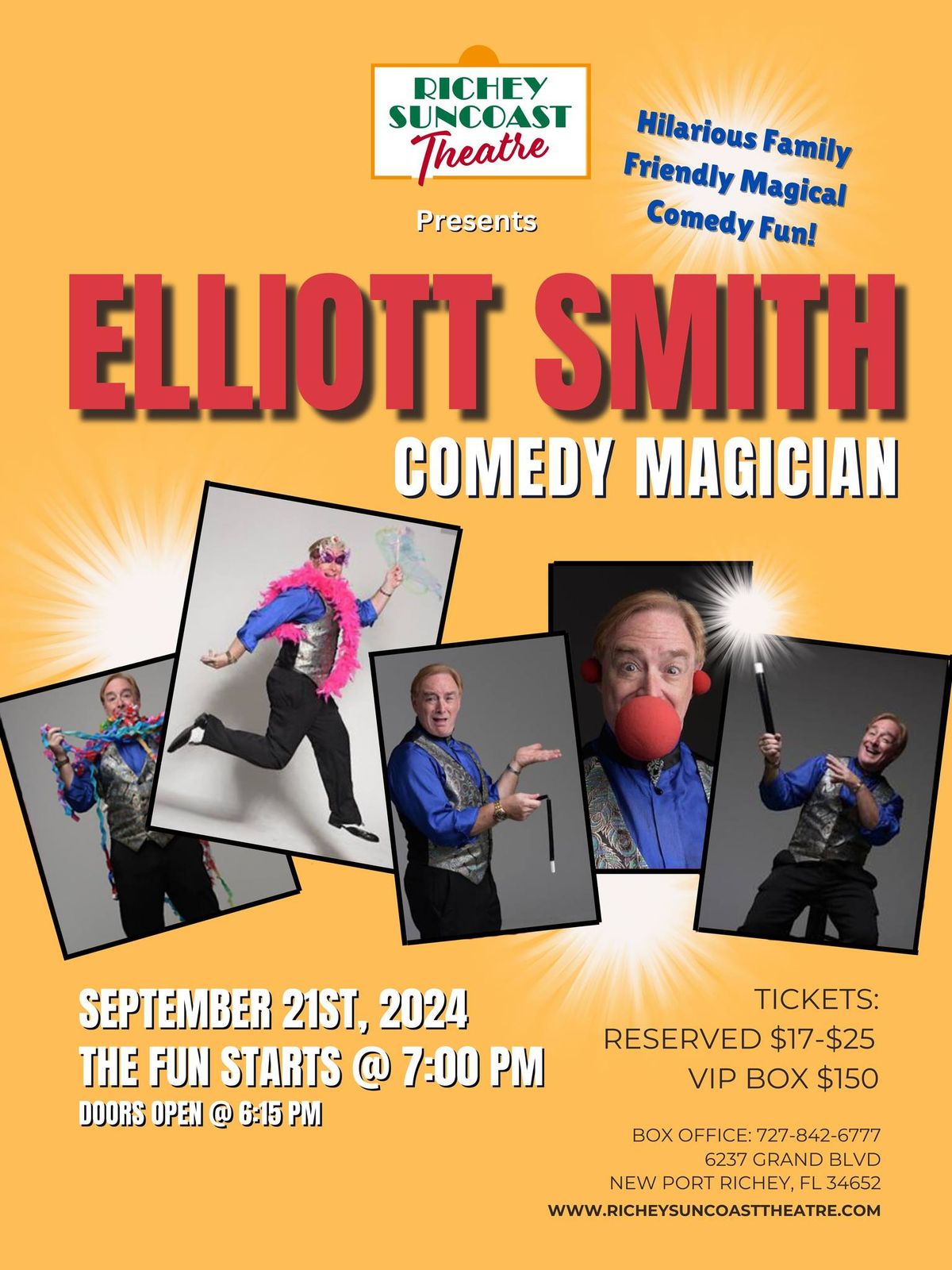 Elliott Smith - Comedy Magician - LIVE @ Richey Suncoast Theatre