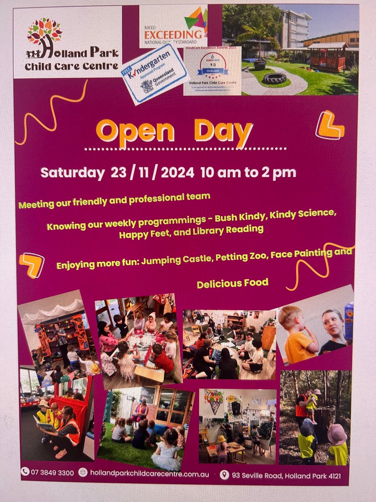 Open Day at Holland Park Child Care! \ufffd