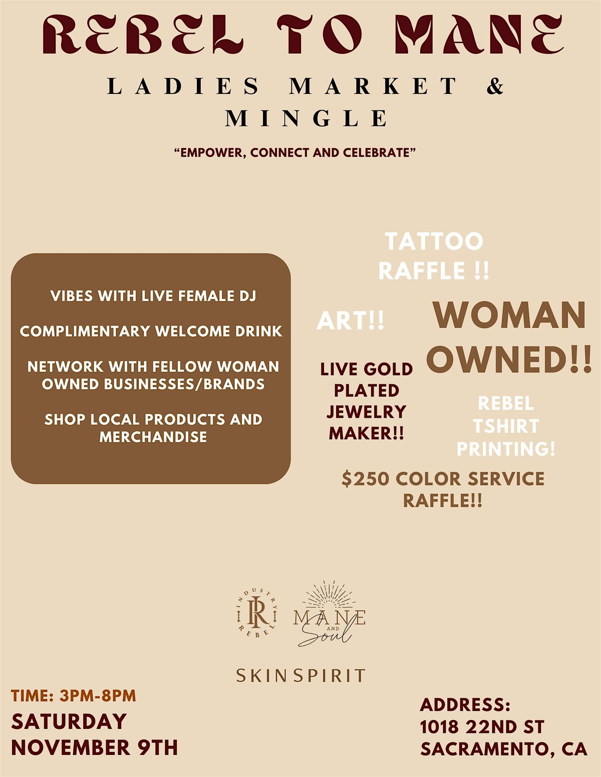 REBEL TO MANE: LADIES MARKET & MINGLE