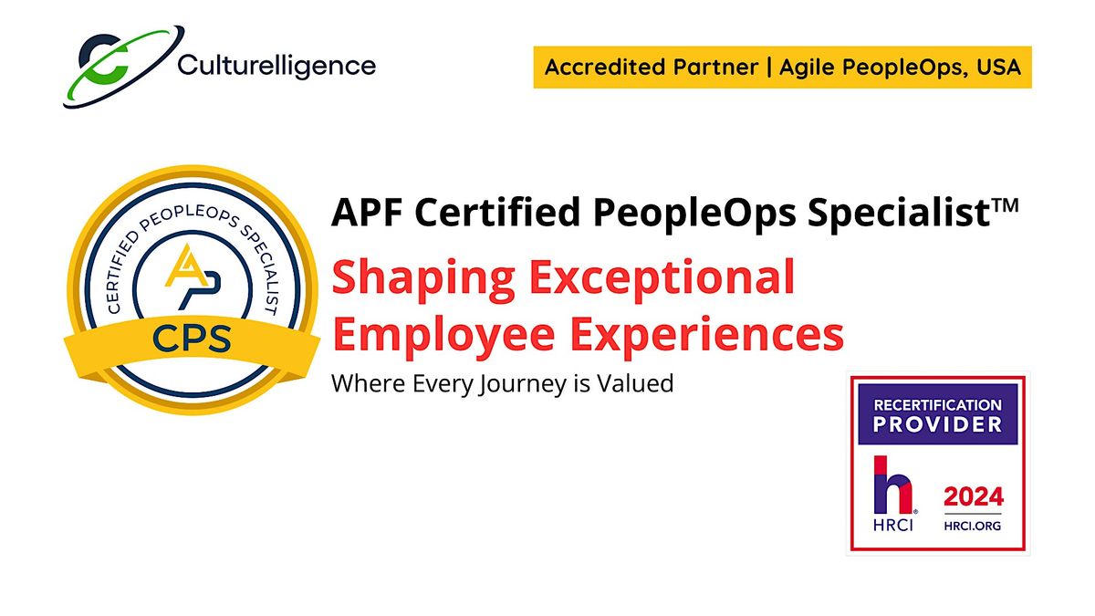 APF Certified PeopleOps Specialist\u2122 (APF CPS\u2122) | Jan 2-3, 2025