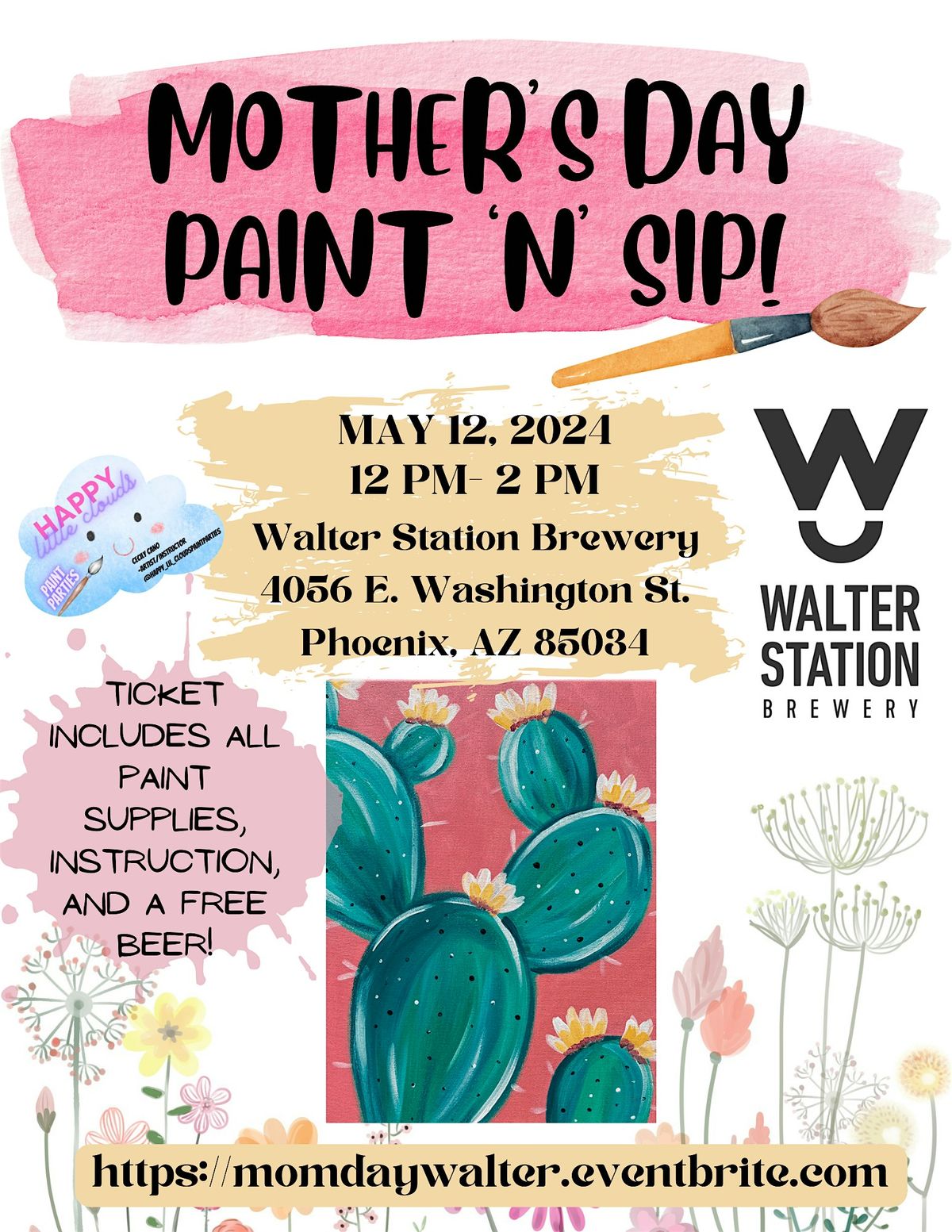 Mother's Day Paint 'n' Sip at Walter Station Brewery