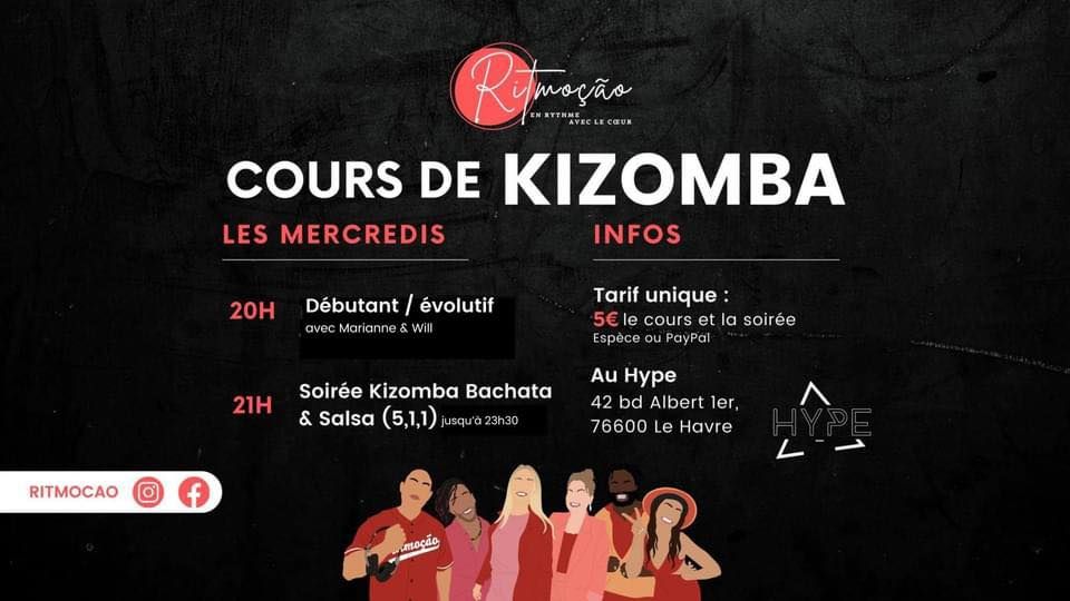 Les mercredis Kizomba | Ritmo\u00e7\u00e3o | Le Havre