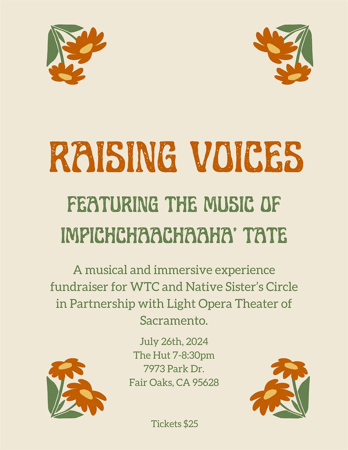 Raising Voices- Featuring The Music of Impichchaachaaha' Tate