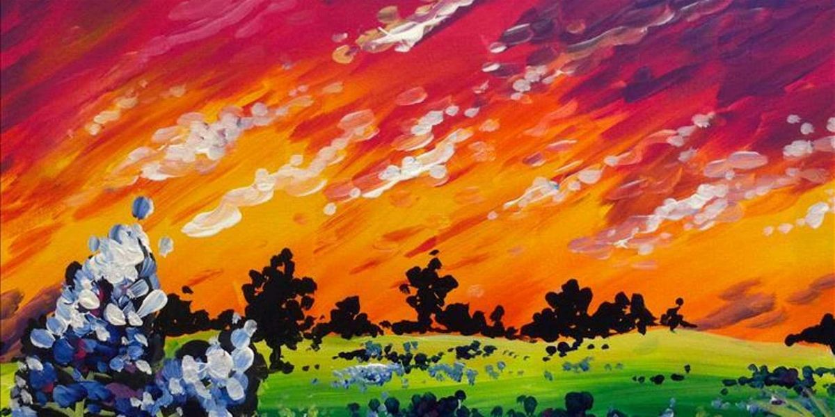 Sunset Over Bluebonnets - Paint and Sip by Classpop!\u2122