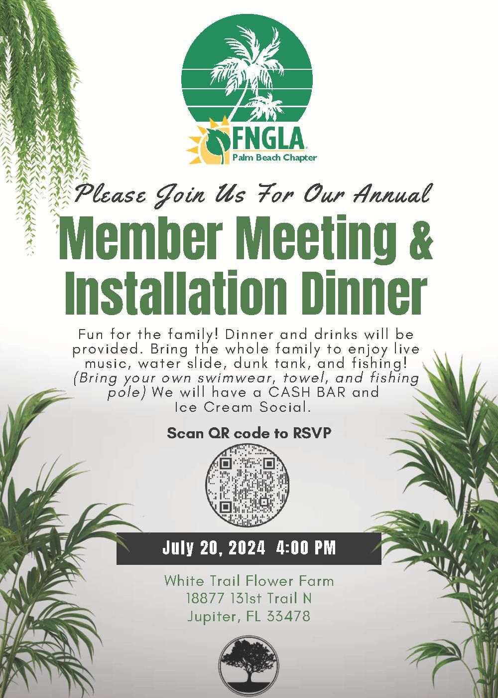 FNGLA Palm Beach Chapter Annual Member Meeting & Installation