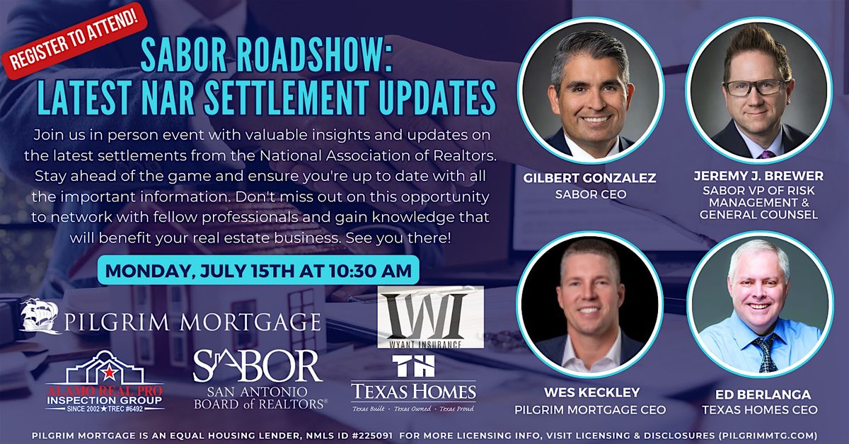 San Antonio Board of Realtors Roadshow: The Latest NAR Settlement Updates